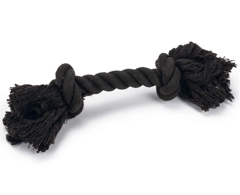 Beeztees Flossytoy 2 Knopen Zwart 1 Beeztees Flossytoy 2 Knopen Zwart