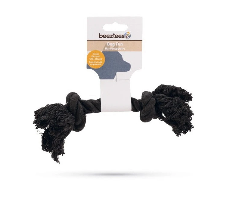 Beeztees Flossytoy 2 Knopen Zwart 2 Beeztees Flossytoy 2 Knopen Zwart - Afbeelding 2