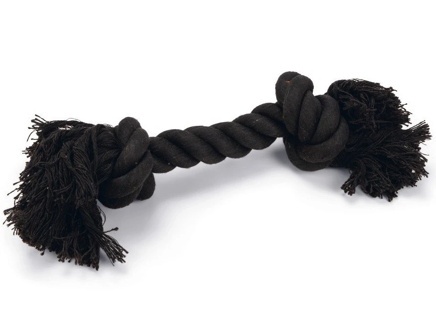 Beeztees Flossytoy 2 Knopen Zwart 3 Beeztees Flossytoy 2 Knopen Zwart - Afbeelding 3