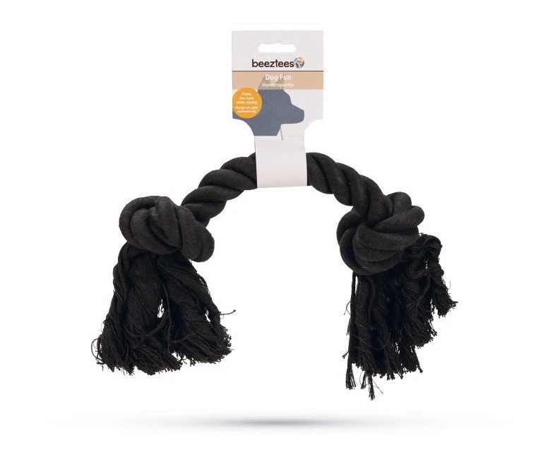 Beeztees Flossytoy 2 Knopen Zwart 8 Beeztees Flossytoy 2 Knopen Zwart - Afbeelding 8