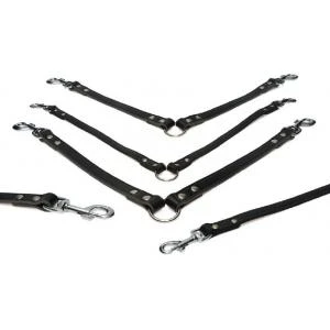 Beeztees Lederen Koppellijn Voor 2 Honden Zwart - 30 Cm X 12 Mm 2 Beeztees Lederen Koppellijn Voor 2 Honden Zwart - 30 Cm X 12 Mm - Afbeelding 2