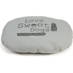 Beeztees Hondenkussen Ovaal Sweet Dogs Grijs 74 X 58 Cm