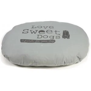 Beeztees Hondenkussen Ovaal Sweet Dogs Grijs 95 X 75 Cm 1 Beeztees Hondenkussen Ovaal Sweet Dogs Grijs 95 X 75 Cm