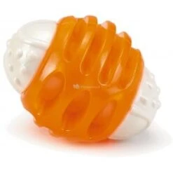 Beeztees Rubberen Hondenspeeltje Giechel Bal Ribsy Oranje 8 Cm